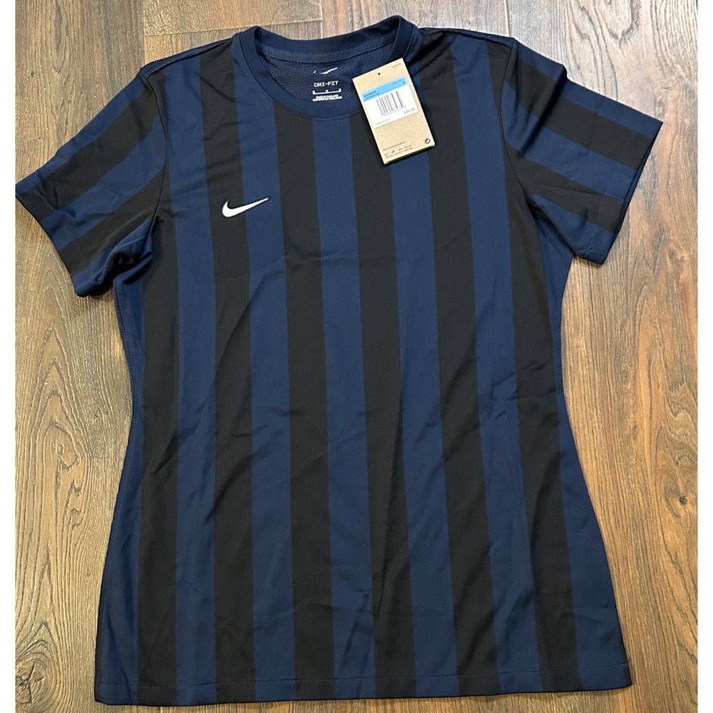 Nike Women’s Dri-FIT Navy and Black Jersey Size M